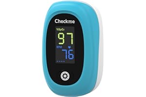 Checkme Pulse Oximeter Fingertip Oxygen Saturation Monitor with SPO2|Pulse Rate|PI, Portable Finger Oxygen Meter, Rotatable LCD Display, Batteries & Lanyard (KS-2)
