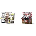 Step2 Elegant Edge Kitchen Set for Kids – Includes 70+ Toy Kitchen Accessories, Interactive Features–50" x 65.75" x 14" & Big Builders Pro Kids Workbench – Includes 45 Toy Workbench Accessories