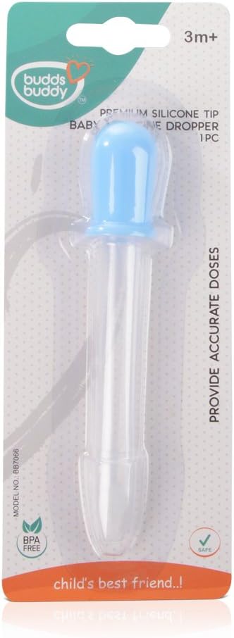 Buddsbuddy BB7066 Premium Silicone Tip Baby Medicine Dropper (Blue)