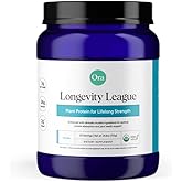 Ora Vegan Protein Powder for Lifelong Strength - 23g Per Serv - Plus Tart Cherry for Joint Health & ProHydrolase for Protein Absorption - Organic, Gluten-Free - Vanilla Flavor, 20 Servings
