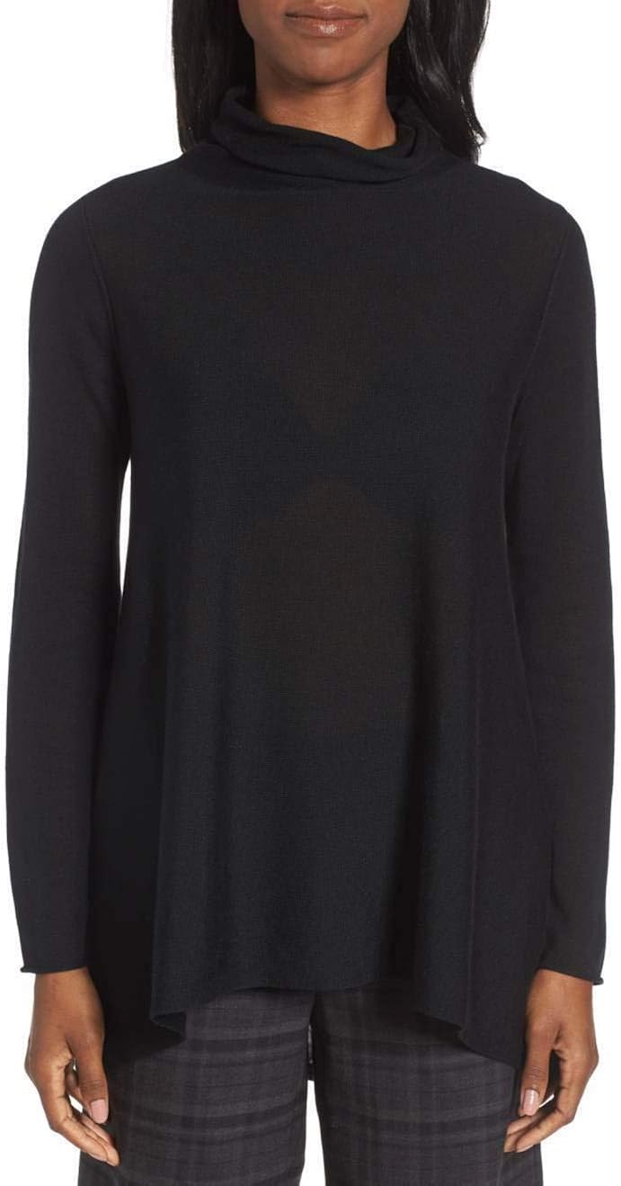 eileen fisher scrunch neck top
