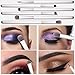 Eye Makeup Brush Set, Real Perfection 6 pcs Essential Bamboo Charcoal Makeup Brushes Set, Blending Eye Shadow Shader Eyebrow Eyeliner Brush Smudge Eye Sponge For Your Flawless Eye Makeup (Silver)