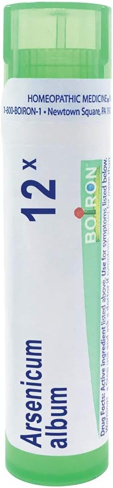Boiron Arsenicum Album 12x, Homeopathic Medicine for Food Poisoning, 80 Pellets