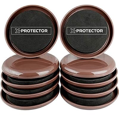 Furniture Sliders for Carpet X-PROTECTOR – Best 8-Pack 4 3/4 inch Heavy Moving Pads - Sliders for Furniture. Move Your Furniture Easy with Reusable Furniture Movers Sliders for Carpets!
