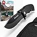 BearCraft Folding Knife in Matt Black Inclusive *Free eBook* | Outdoor Survival Pocket Knife | Small one-Hand Knife with Stainless Steel Blade and Aluminum Handle| Perfect for Work Hiking Camping