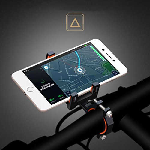Feccile S-ports & Fit-ness Adjustable Bike Phone Mount Fits 4" to 6.5" Cell Phones Cycling,1Pcs (Black)