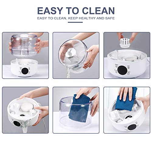Umidificatore Ambiente Ultrasuoni, Tikitaka 3L Umidificatore e Telecomando, Umidificatore Ultrasuoni Silenzioso Modalità di Umidità Costante, Timer, 3 Nebbia Regolabile per Casa, Ufficio, Yoga, ECC