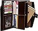 Obosoyo Women's Large Capacity Luxury Wax Genuine Leather Wallet With Zipper Pocket Coffee