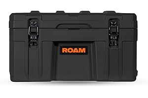 ROAM ADVENTURE CO. Roam Rugged Case Cargo Box - Rooftop Cargo Carrier Camping Gear Storage Box - Truck Bed Organizer - Overlanding Gear Truck Bed Storage Camping Storage, LLDPE Shell Lockable Storage Box
