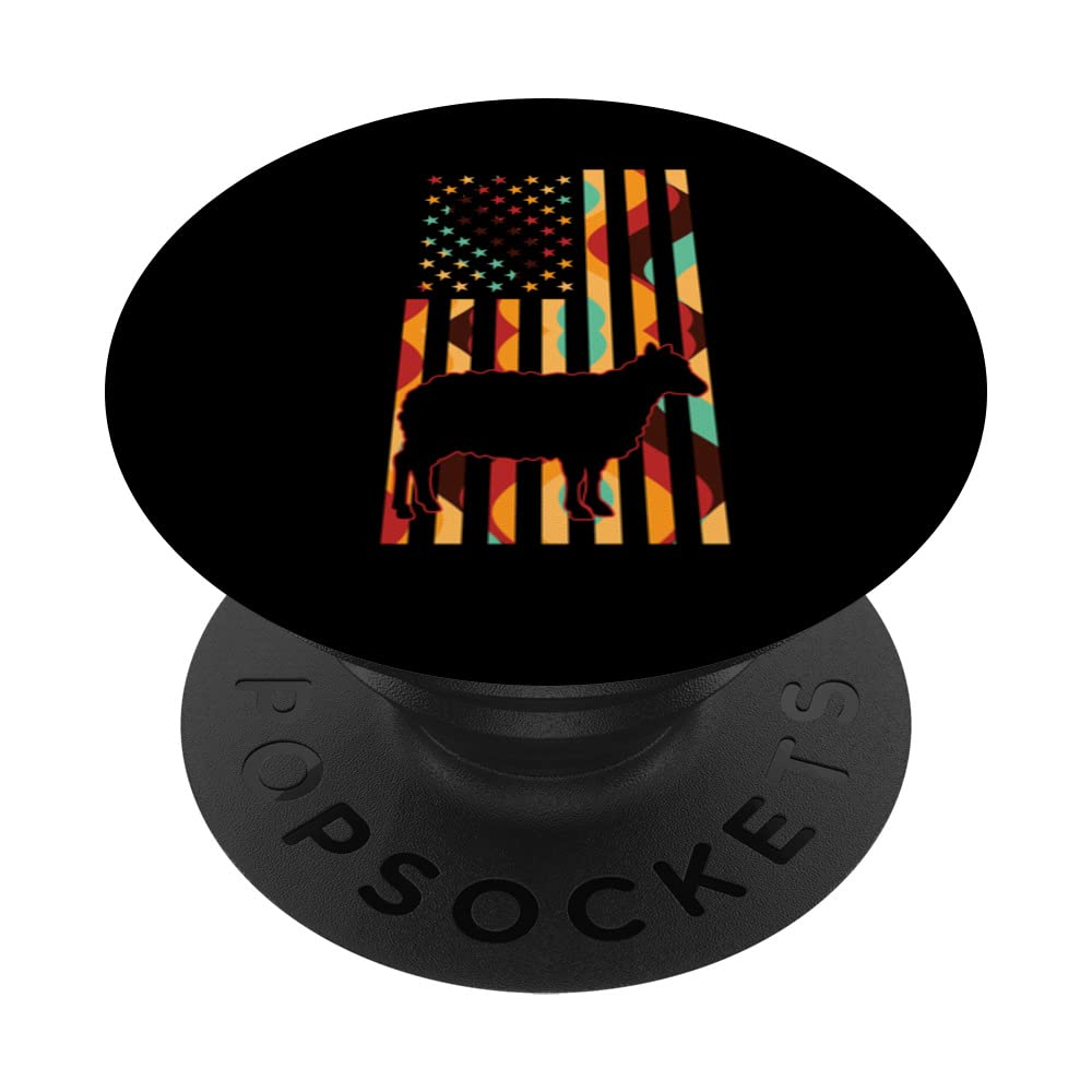 Ship Tie dye American Flag sheep farm farming PopSockets Swappable PopGrip