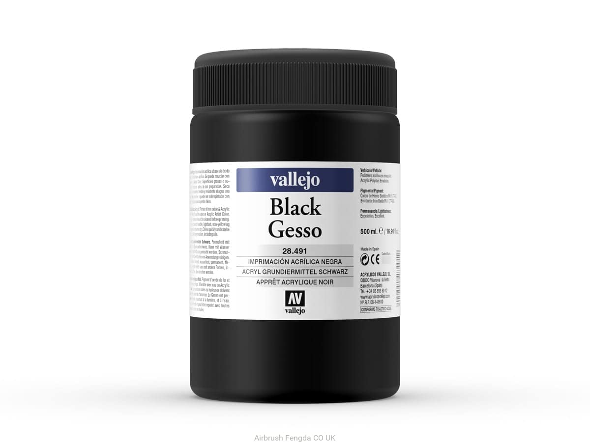 Vallejo 28491 Black Gesso (500ml)