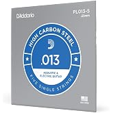 D'Addario PL013-5 Plain Steel Guitar Single String, .013 5-pack
