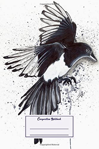 Composition Notebook: Abstract Magpie Original Artwork (Composition Notebook, Journal) (6 x 9)