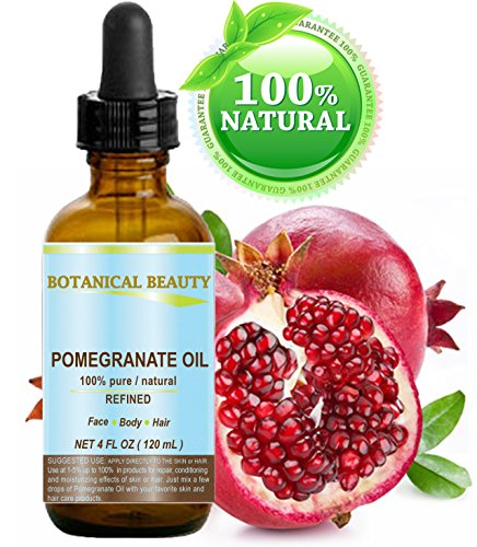 Botanical Beauty Pomegranate Oil -100% Pure / 100% Natural. For Face, Hair and Body 4 oz-120 ml
