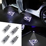 Grolish 4 Piece Auto Door Logo Projector Car Door Lights Door Step Courtesy Light for Acura