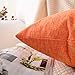 MERNETTE Pack of 2, Linen Decorative Square Throw Pillow Cover Cushion Covers Pillowcase, Home Decor Decorations for Sofa Couch Bed Chair 18x18 Inch/45x45 cm (Orange)
