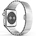 MoKo Band for Apple Watch Series 3 Bands, Stainless Steel Replacement Band Wrist Strap with Butterfly Buckle Clasp for iWatch 42mm 2017 Series 3 / 2 / 1 - Silver (Not Fit iWatch 38mm)