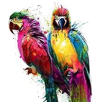 5D Diamond Painting Kits for Adults, Kids. Office Decoration, Room, Home, Gift for Her Him Two Colorful Parrots 11.8x11.8in 1 Pack by SingyaBRA