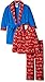 Bunz Kidz Little Boys' Toddler Christmas Express Robe and 2 Piece Pajama Set, Blue, 4T