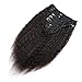 KeLang Hair Kinky Straight Clip In Human Hair Extensions Clip Ins Human Hair 9A Italian Coarse Yaki Brazilian Virgin Hair Clip In Extension 7pcs/lot,120gram/set 14inch