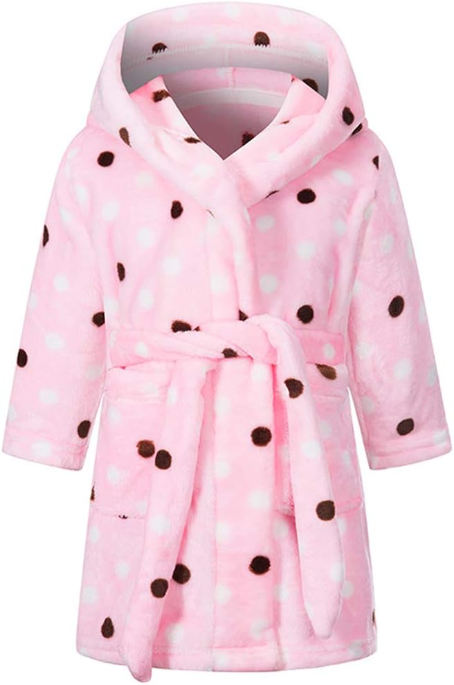 Boys Girls Bathrobes Soft Hooded Bathrobes Sleepwear robe for Girls boys