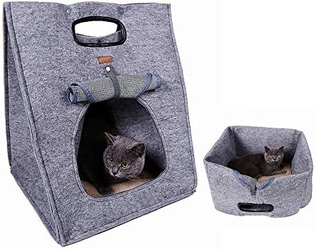 LANGDI Cat Carrier Pet Carrier for Medium Cats and Small Dogs with Cozy Bed，Pet Out Bag Portable Pet Bag Cat Bag Puppy Backpack Pet Bag,Portable Multi-Purpose pet Bed