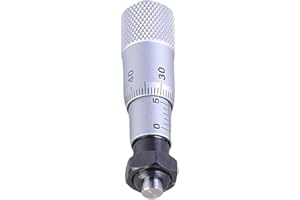uikios Precisions Micrometer Head Measure Tool 0-6.5 Carbon Steel Micrometer Head Mechanical Engineering Tool for Engineers
