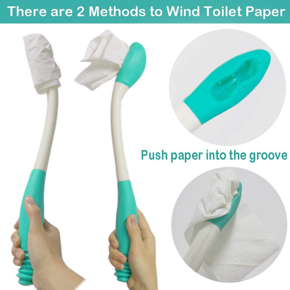 Toilet Aid Wiper Self Assist Bathroom Bottom Butt Wipe Helper Wand Long Reach Comfort Wipe Tool Paper Tissue for Pregnant After Surgery Seniors Arm Handicap Bariatric: Health & Personal Care