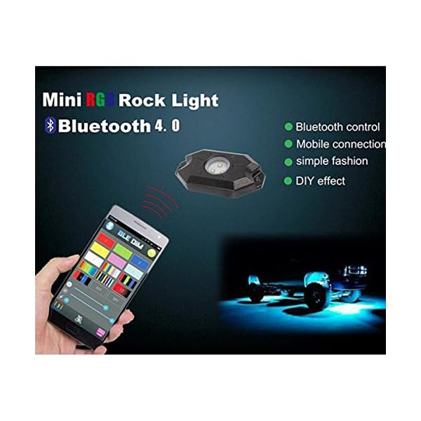 KAIL-9W-4-Pods-Multicolor-Neon-LED-Light-Kit-RGB-LED-Rock-Lights-with-Bluetooth-Controller-Timing-Function-Music-Mode