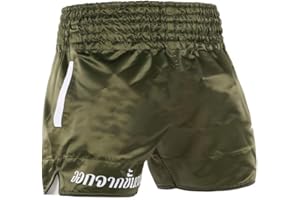 VOLERE È POTERE Muay Thai Shorts Kickboxing Shorts Gym Boxing Unisex MMA Shorts Training Workout Trunks with Pocket
