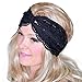 DZT1968(TM)Women Headband Turban Headscarf Twist Sport Yoga Lace Wrap (Black)