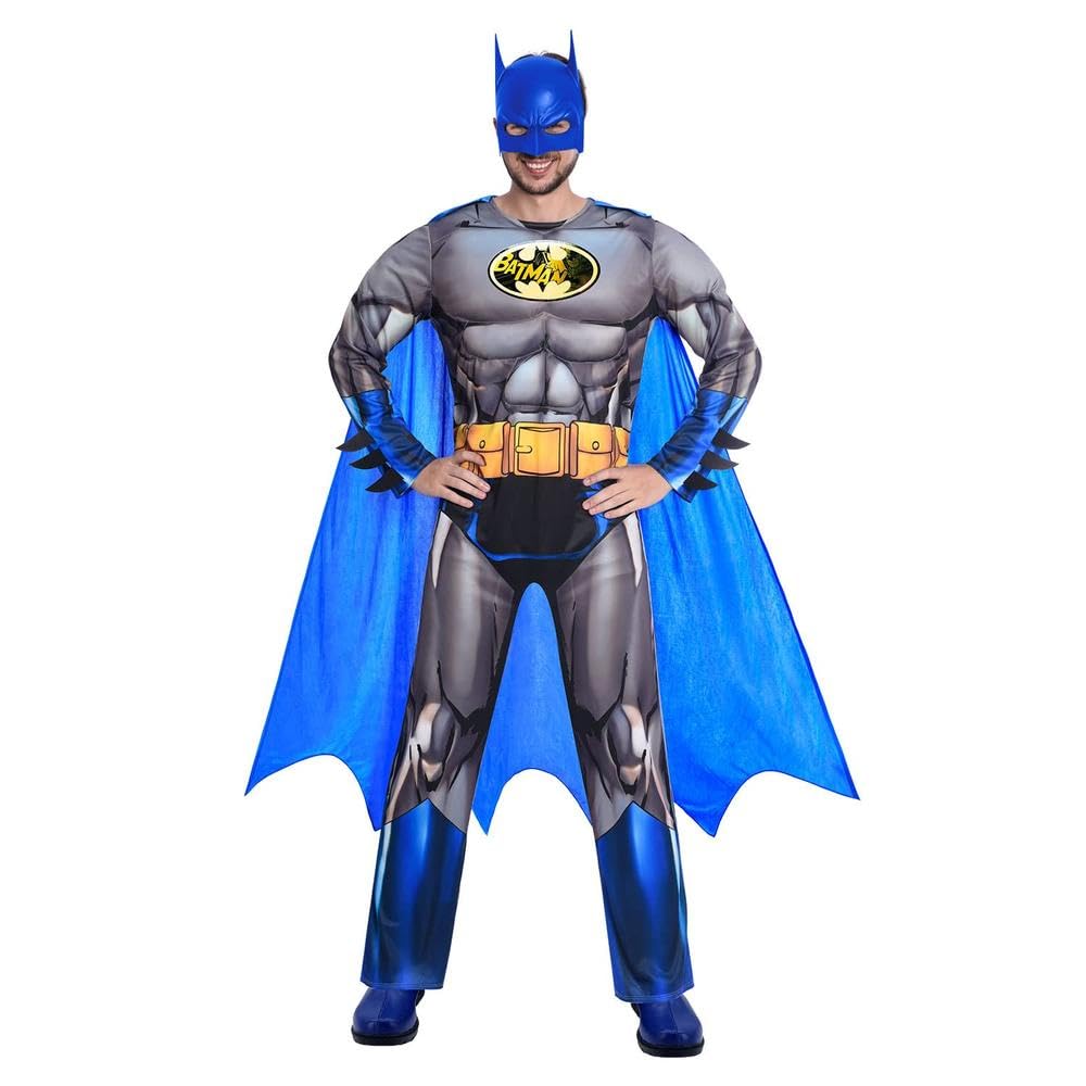 Amscan 9906619 - Men's Official DC Comics Batman Brave & Bold Adults Fancy Dress Costume Size: Large