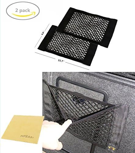 Blishe Velcro Storage Net for Bottles/Groceries,Storage Organizers for Car / Truck / Trunk (2 Pcak)