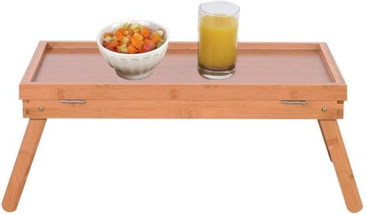 Goujxcy Plateau De Petit Déjeuner Table De Lit Avec Pieds