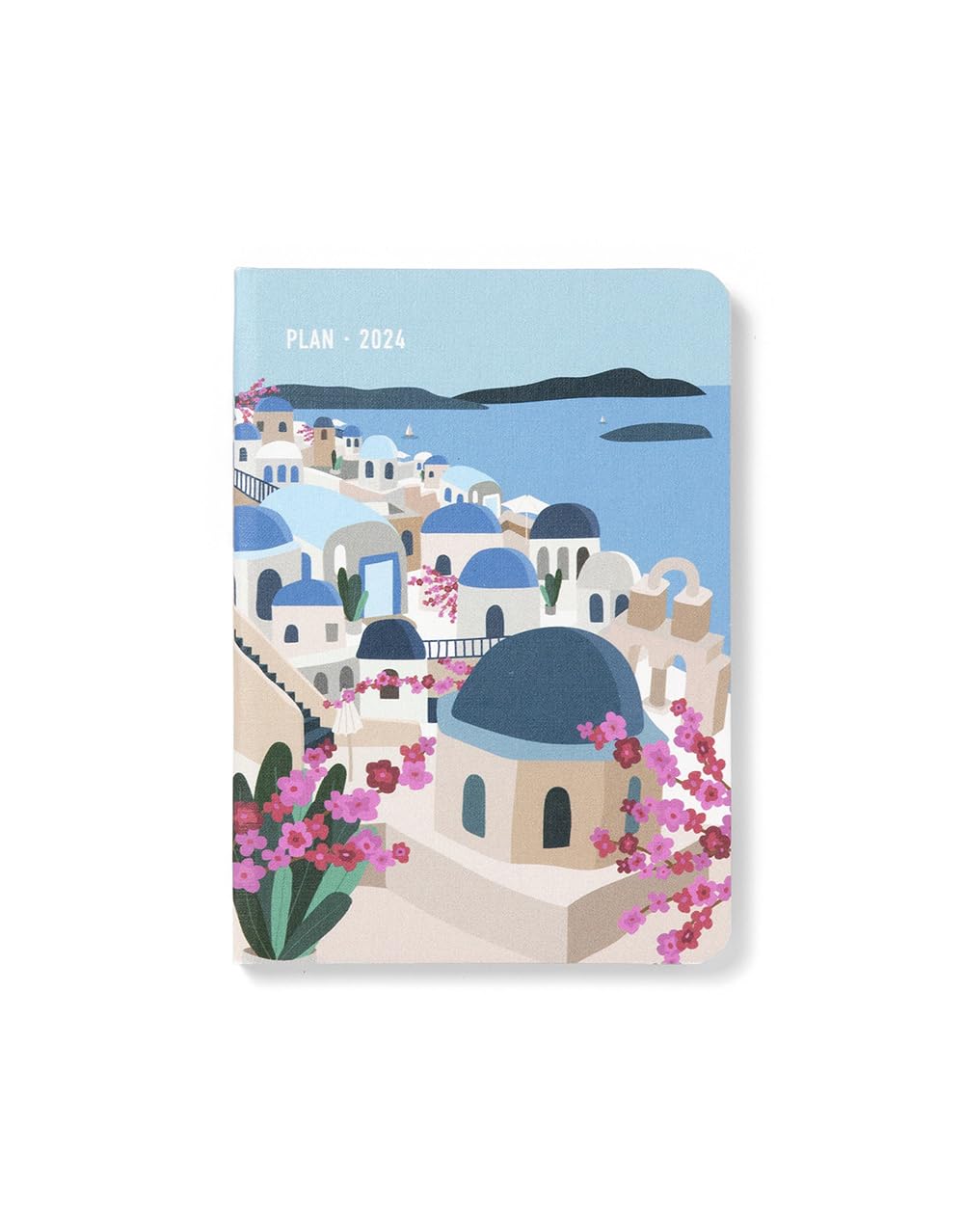 Letts Wanderlust A6 2024 week to view diary - Santorini