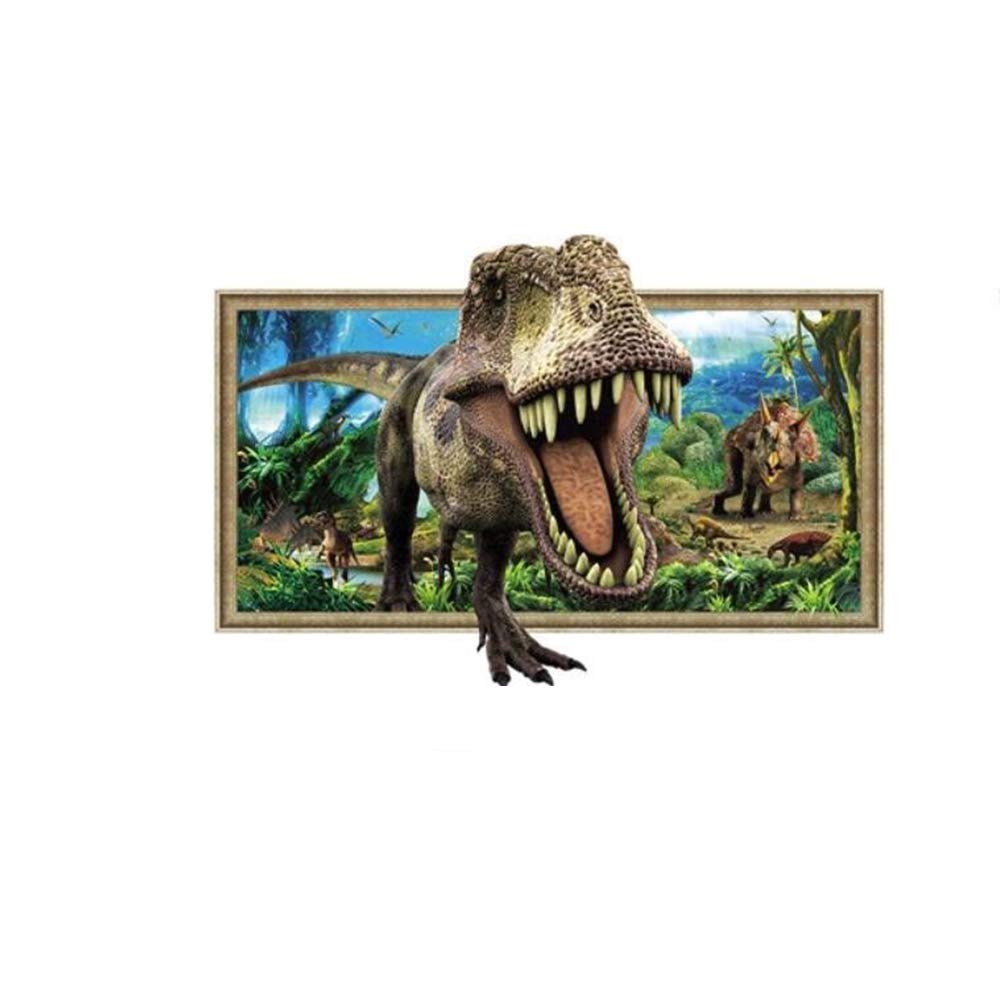 3d Dinosaur Wall Stickers Wall Art Removable Wall Decals Dinosaur For Kids Boys Girls 23 6 X 35 4 Inches Enid Wing Growth Charts