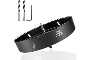 Rannb Hole Saw 8-inch Metal Hole Saw Kit Set Bi-Metal Hole Cutter Drill Bit with Sharp Teeth for Drilling Holes in Wood, Plastic, Drywall, PVC Boards