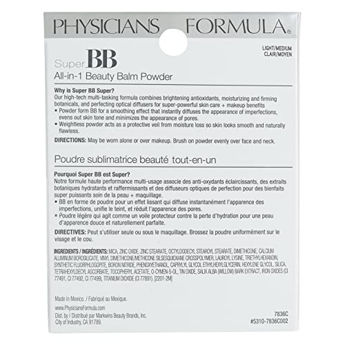 Physicians Formula Super BB Cream Allin1 Beauty Balm Powder SPF 30