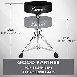 Asmuse Drum Throne Drum Stool, Adjustable Height