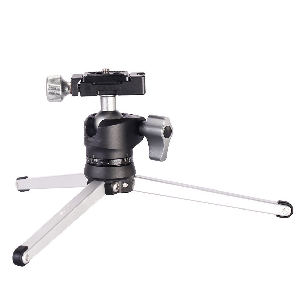 kakafoto Mini compacto trípode con rótula de bola y placa de QR ...
