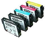 YoYoInk Remanufactured Ink Cartridges Replacement for Epson 220 220XL T220XL (2 Black, 1 Cyan, 1 Magenta, 1 Yellow, 5-Pack) - With Ink Level Display Indicator