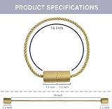 Pretty Jolly 2 Pack Magnetic Curtain Tiebacks 16 Inch Gold view 4