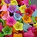 Mixed Multicolor Assorted Colorful Acrylic Lucite Chunky Frosted Bell Flower Beads for Jewelry Making, Crafts, Bracelets (14mm)
