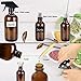 Glass Spray Bottle Set, Wedama Amber 6 10 ml Essential Oil Roller Bottles Kits with 10 Empty Glass Spray Bottle (16/4/2oz) & Accessories for Aromatherapy Facial hydration Watering Flowers Hair Care