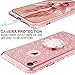 OCYCLONE Cute Glitter Diamond Case with Ring Stand Compatible for iPhone XR for Women Girls, Pink