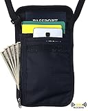 Travel Passport Holder Security Neck Stash Pouch Wallet with RFID Blocking