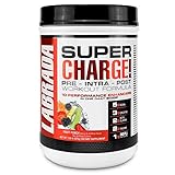 Labrada Nutrition Super Charge Preworkout Advanced Pump and Endurance Formula, Fruit Punch, 625 Gram