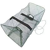 LUCKYAZ 1PCS Foldable Fishing Net Bait Trap Dip Cage Crab Fish Minnow Crawdad Shrimp
