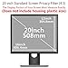 Xianan 20 inch 4:3 Privacy Screen Filters Display Filter Radiation Protection Monitor Screen Protector Film 16x12inch/406.4×304.8mm Anti-Glare Anti-Peepingthumb 1