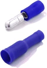 Grapelet 100x Blue Bullet Crimp Connectors Audio Wiring 1.1-2.6mm2 16-14AWG view 2